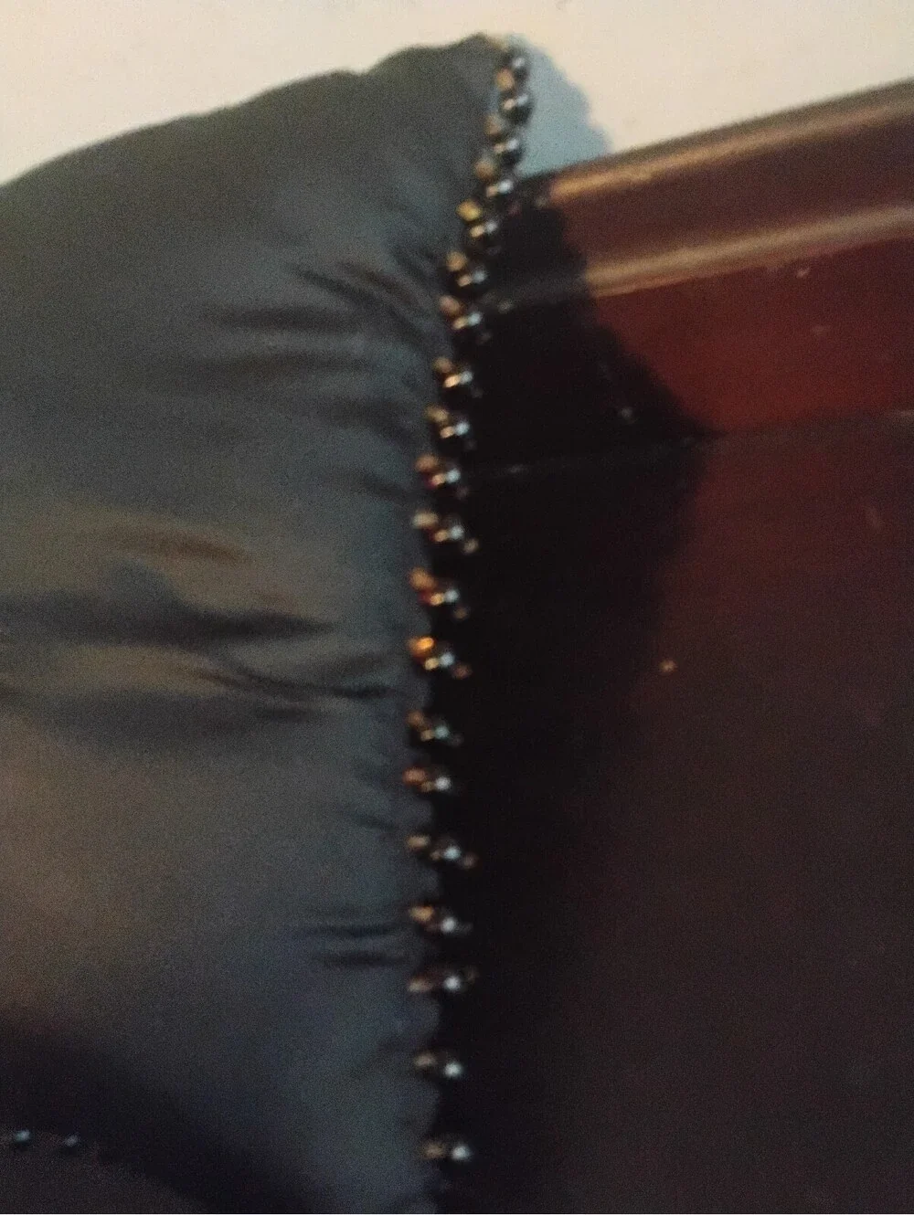 Borgata Black Satin Gold Embroidered Initial Throw Pillow with Beaded Trim
